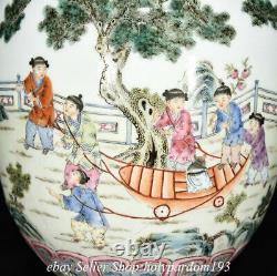12 Qianlong Marqué Chinois Émail Couleur Porcelaine Fleur Vase Bouteille Tongzi