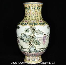12 Qianlong Marqué Chinois Émail Couleur Porcelaine Fleur Vase Bouteille Tongzi