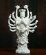 12 Rare Chinois Dehua Porcelaine Blanche 18 Armoiries Kwan-yin Guan Yin Déesse Statue