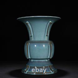 13 Antique Chinois Porcelaine Chanson Dynastie Jun Kiln Marque Ciel Cyan Glaçure Vase