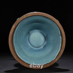 13 Antique Chinois Porcelaine Chanson Dynastie Jun Kiln Marque Ciel Cyan Glaçure Vase