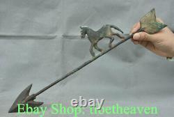 14.8 Rare Antique Chinese Bronze Dynasty Palace Cheval Arrowhead Arrow Arrow