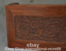 14.8 Vieux Chinois Huanghuali Wood Carving Dynasty Palace Dragon Kang Table