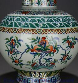15.2 Vase De Bouteille De Fleur De La Dynastie Chinoise Dou Porcelaine
