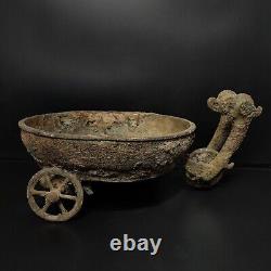 16.4'' Chinese Bronze Ware Dynasty Palace Assiette De Bronze Animal