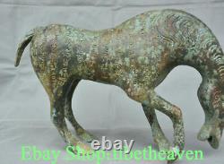 16 Rare Vieux Chinois Bronze Ware Dynasty Palace Tang Cheval Steed Parole Statue