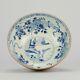 19.3cm 18c Kangxi Bleu Blanc Batave Bowl Chinois Antique Porcelaine Qing