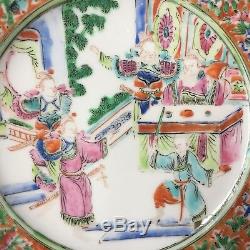 19 Antique C Chinois Famille Assiette En Porcelaine Rose