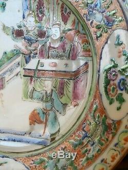 19 Antique C Chinois Famille Assiette En Porcelaine Rose