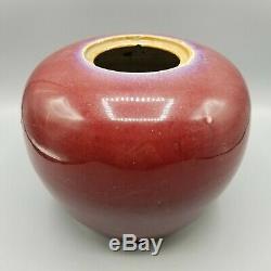 19 Antique C Chinois Oxblood Sang De Beouf Porcelaine Ginger Pot Vase Sans Couvercle