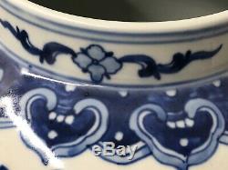 19c / 20e Siècle Paire De Pot De Gingembre En Porcelaine Blanc Bleu Chinois Vases 20 Haute