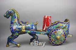 19ème / 20ème Grand Cheval Chinois Cloisonné