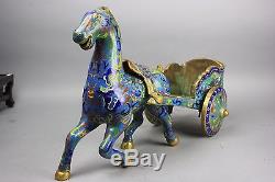 19ème / 20ème Grand Cheval Chinois Cloisonné