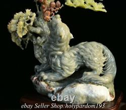 20 Chinen Naturel Xiu Jade Arbre Carving Best Wolf Statue Sculpture