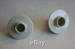 2 Pcs Chinois Antique Porcelaine Bleue Et Blanche De Dragon Vase Avec Des Marques De Couvercle