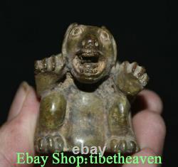 2 Rare Vieux Chinois Bronze Ware Dynasty Palace Ours Xiong Statue Sculpture