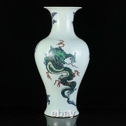 41cm Vase De Porcelaine Chinoise De Cinq Couleurs