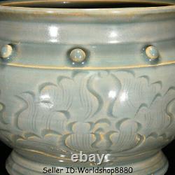 5.2 Vieille Chanson Chinoise Dynasty Ru Kiln Porcelaine Lion Head Pot Jar Incense Burner