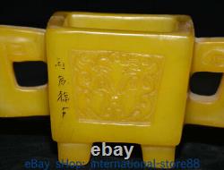5.6 Vieux Chinois Tianhuang Shooushan Stone Carving Beast Face Incense Burners