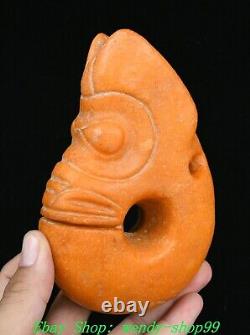 5 Statuette de Fœtus Gou de Dragon de Cochon Sculpté en Jade Ancien de la Culture Hongshan Chinoise