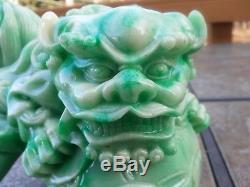 5h Chinois Chanceux Lion Foo Dogs Statue