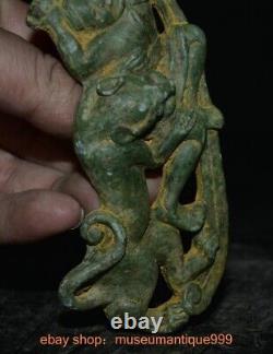 6.8 Ancienne Chine Art en bronze chinois Dynastie personne bête statue barbare