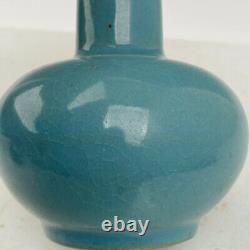 6.9 Chinese Old Porcelain Song Dynastie Ru Kiln Musée Marque Bleu Double Oreille Vase