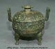 6 Chinese Bronze Ware Dynasty Dragon Best Lid Poignée D'encens Burner Censeur