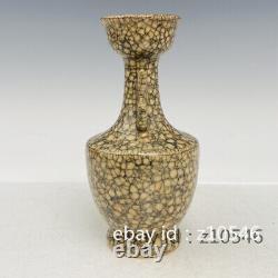 7.2 Antiquités Chinoises Retour Outre-mer Ge Kiln Porcelaine Borneol Bouteille Binaural