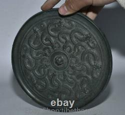 7.2 Rare Vieux Chinois De La Guerre De Bronze Dynasty Palace Dragon Beast Bronze Miroir