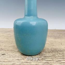 7.3 Porcelaine Ancienne Chinoise Chanson Dynastie Ru Kiln Musée Marque Blue Ice Crack Vase