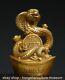 7.6 Ancienne Statue De La Richesse Du Serpent Animal Du Zodiaque Chinois En Cuivre Doré Fengshui 12