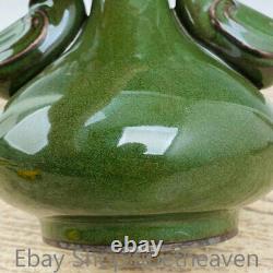 7.6 Old Chinese Green Glaze Porcelain Song Dynasty Palace Peacock Ear Bouteille