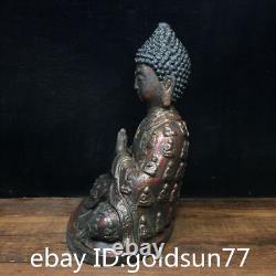 8,2 Anciens antiquités chinoises : Exquis Bouddha en cuivre pur dans une statue de Bouddha