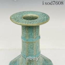 8.2antique Chanson Chinoise Dynastie Porcelaine Ru Porcelaine Vase Octagonal Vases