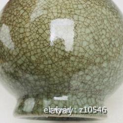 8.6 Antiquités Chinoises Ru Kiln Porcelaine Poème Gravé Bouteille De Sphère Céleste