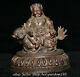 8.8 Collection De Vieille Statue En Bronze Chinoise De Bouddha Montant Une Bête