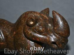 8.8 Rare Old Chinese Hongshan Culture Old Jade Rhinoceros Beast Animal Statue