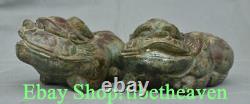 8 Antique Chinese Bronze Dynasty Palace Pixiu Beast Sculpture Paire