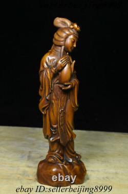 8 Chinese Boxwood Carving Belle Femme Beauté Belle Femme Fatale Peri Statue