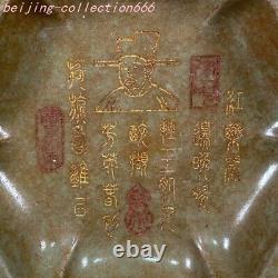 8 anciennes assiettes en porcelaine Ru kiln de la dynastie Song avec inscriptions de poésie