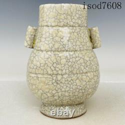 8antique Chinese Song Dynastie Porcelaine Officielle Pot D'oreille En Porcelaine
