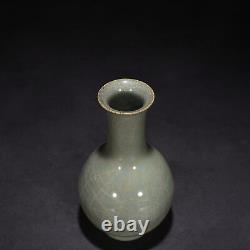 9.1 Chinese Antique Porcelaine Chanson Dynastie Guan Kiln Cyan Glaze Ice Crack Vase
