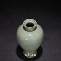9.1 Porcelaine Ancienne Chanson Chinoise Dynasty Guan Kiln Cyan Glaze Crack De Glace Pulm Vase