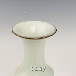 9.1 Vieux Porcelaine Chinois Song Dynastie Guan Kiln Musée Marque Blanc Glaçure Vase