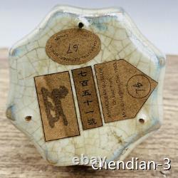 9.2 Porcelaine D'antiquités Chinoises Song Rukiln Marque Backflow Bouteille De Huit Leng