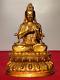 9.4 Ancienne Statue En Bronze Doré De Guanyin Bodhisattva Bouddha De L'antiquité Chinoise