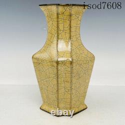 9.4antique Chinese Song Dynastie Porcelaine Ge Porcelaine Bouteille Jointe