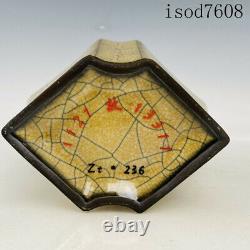 9.4antique Chinese Song Dynastie Porcelaine Ge Porcelaine Bouteille Jointe