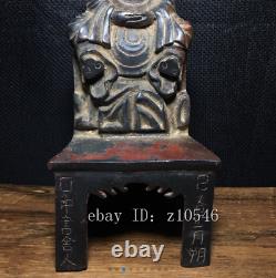 9.6 Antiquités chinoises Statue Pure en cuivre de Guanyin Bouddha